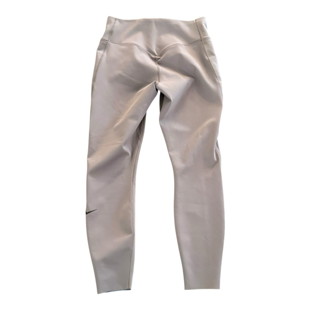NIKE UNIVERSA Medium Support 7/8 Length High Rise Leggings Mink Brown Size M NEW - Picture 6 of 8
